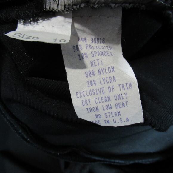 Vintage Night Way Dress Size 10P Black Velvet Y2K 90s Vamp Goth Prom Gown USA - Picture 9 of 10